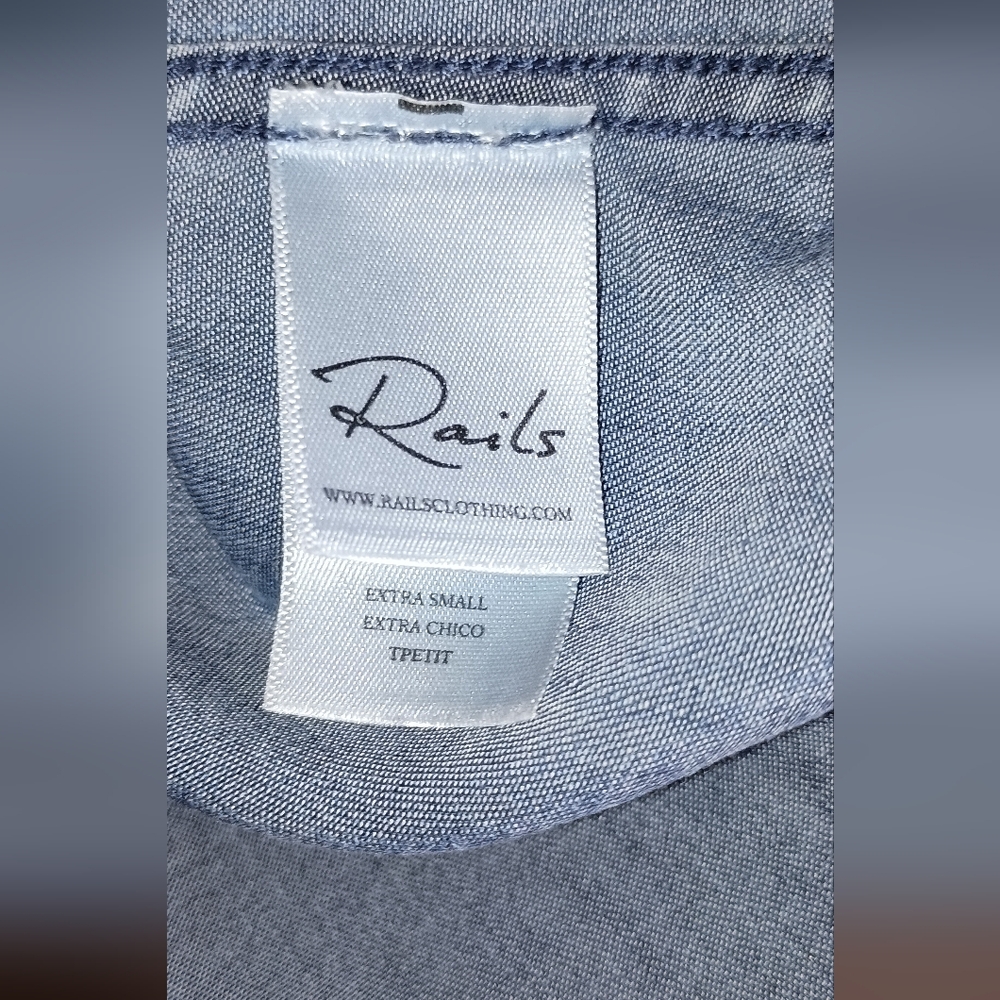 Rails Carter Patchwork Long Sleeve Button Down To… - image 3